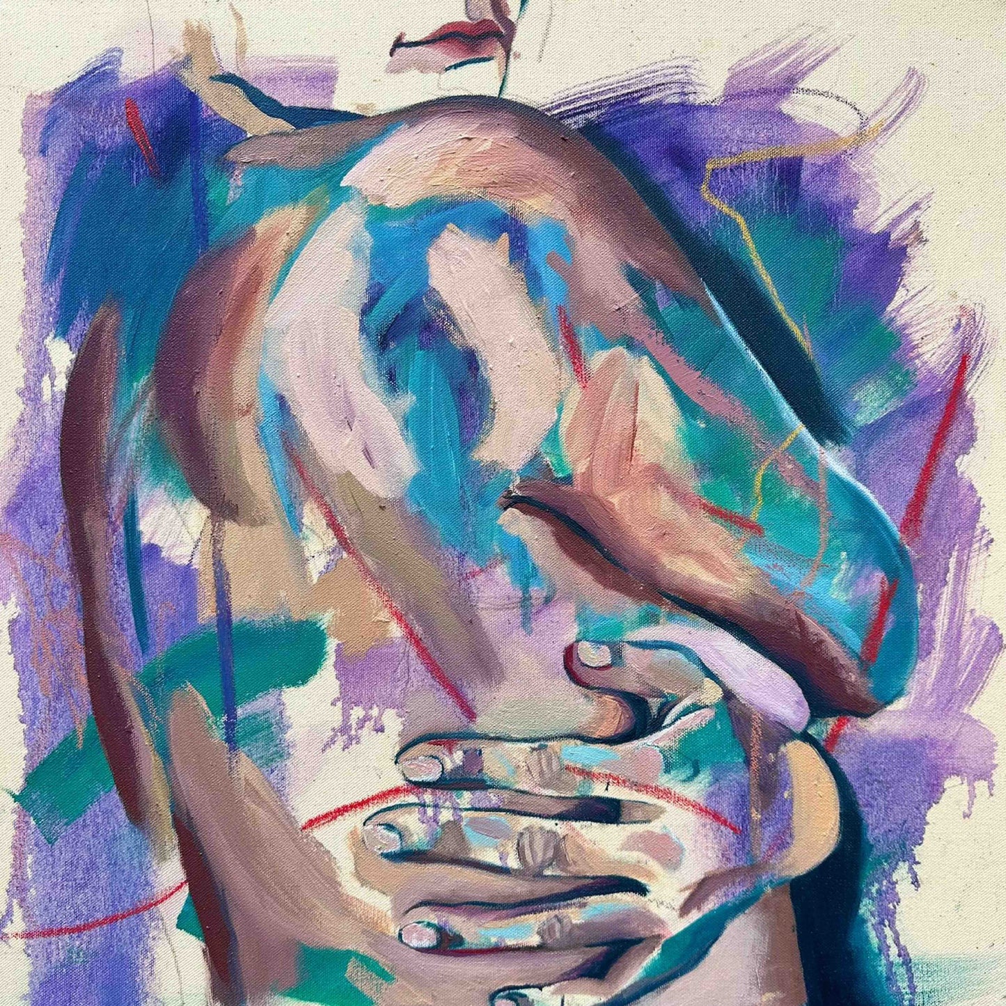 Giclée print, Figure Hugging, 2023