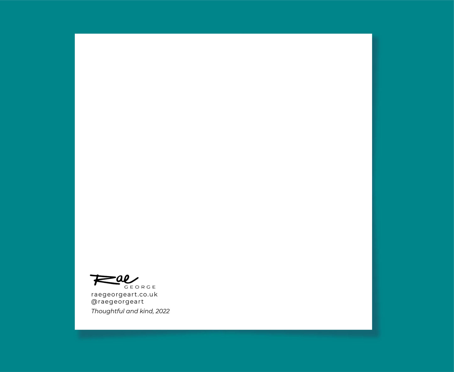 Greetings card, Thoughtful and Kind, 2022