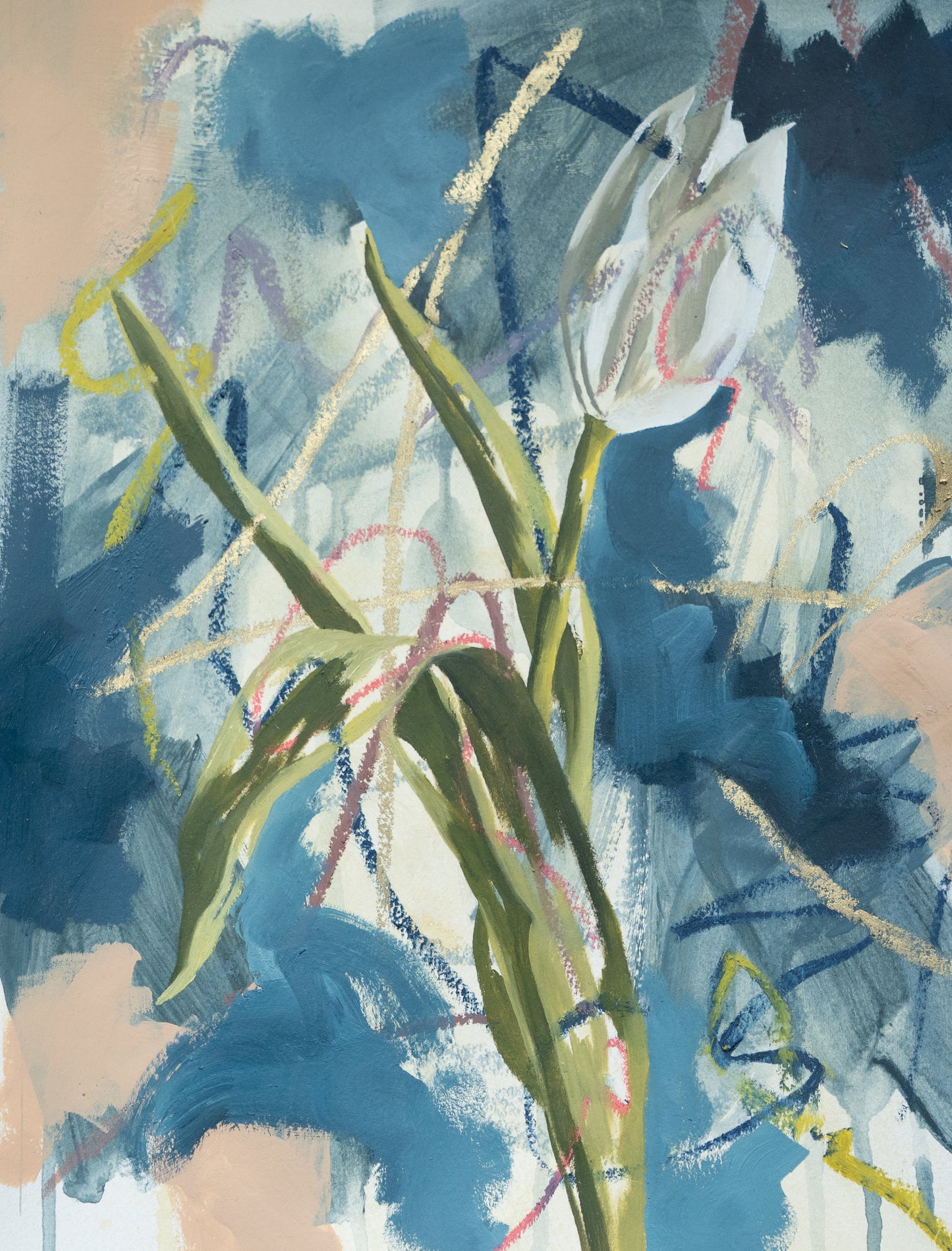 Original oil on paper, Our Boy II, 2025